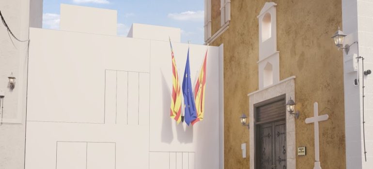 La imagen del nuevo Ayuntamiento de Famorca.